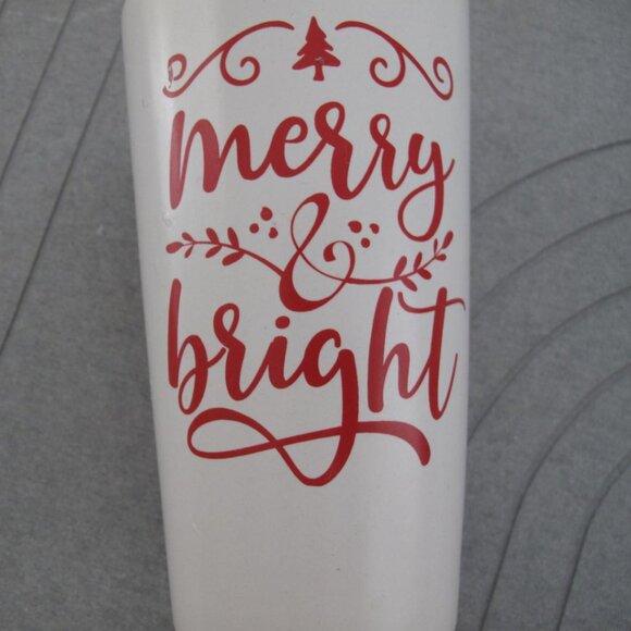 DesignPac Cera_mic Tumbler Merry And Bright Without Lid - Picture 1 of 7